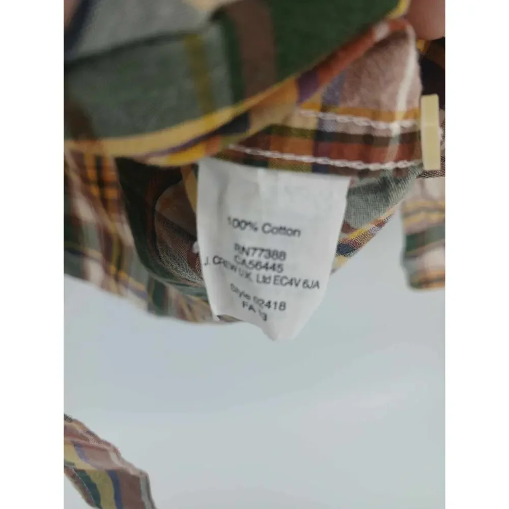 J.Crew Tailored Fit, multicolor plaid button down
